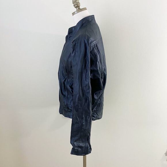 Hein Gericke Back Leather Bomber Jacket Zip Up Women's Size 42 EUC - Picture 4 of 9